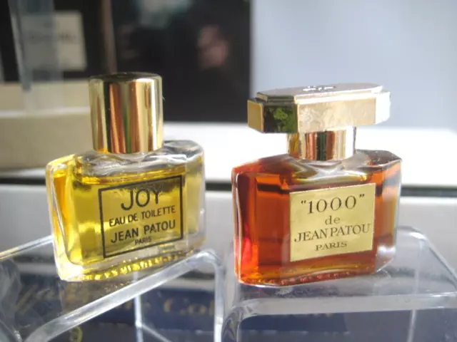 🎁2pc 80s Vintage MicroMini  **PARFUM Jean Patou 1000 pure perfume Joy EDT