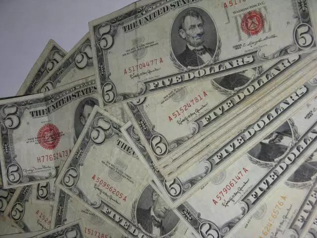1928 -53-63 $5 Dollar Red Seals ~ $5 Bill G-XF _ Collectible Lot Currency 2