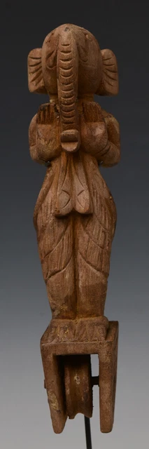 Early 20th Century, A Pair of Burmese Wooden Textile Tools in The Form of Ganesh 2