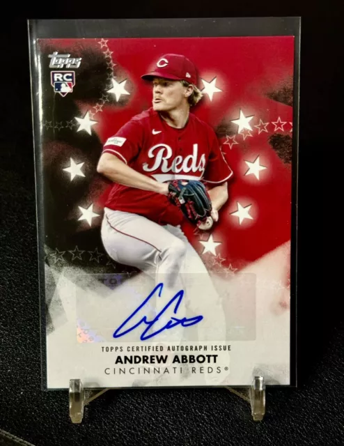 2024 Topps Series 1 Andrew Abbott Baseball Stars Autograph Rookie Reds RC MLB