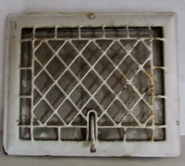 Vintage Metal Wall Heat Vent Grate Register Cover Damper