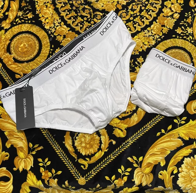 DOLCE & GABBANA BIPACK BRANDO BRIEF  Men’s Size USA XL ITALY 7 NEW!