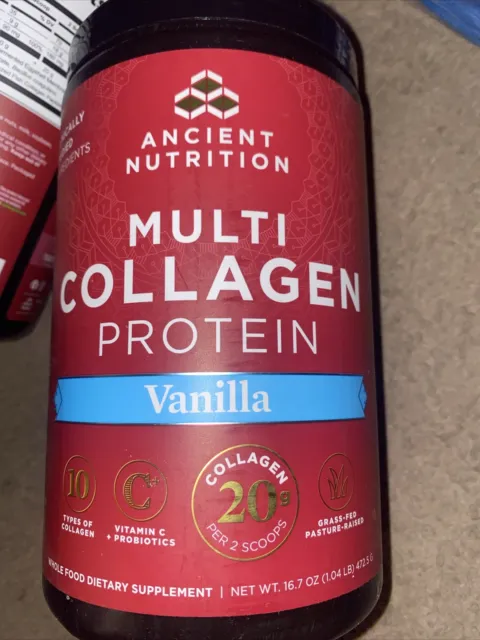 Ancient Nutrition Multi Collagen Protein - Vanilla 16.7 oz Powder