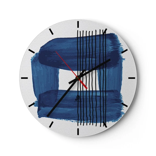Orologio Da Parete In Vetro Levandeo – Motivo Pasta E Pomodoro – 30x30 Cm – Per Cucina E Sala Da Pranzo - 4