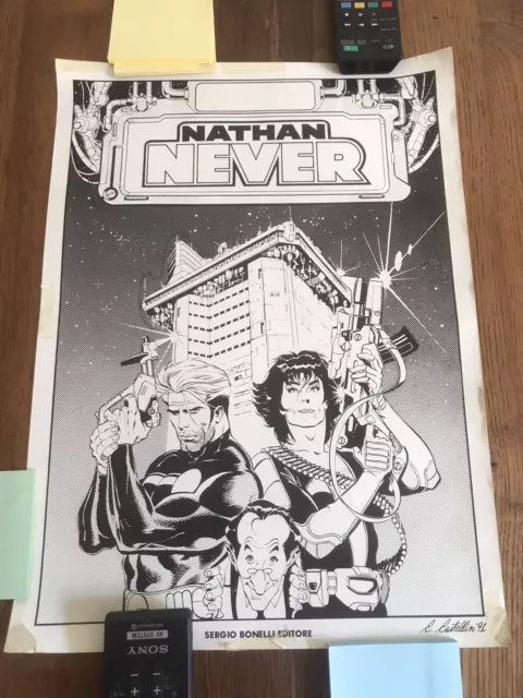 Nathan Never Manifesto/poster da Edicola di Claudio Castellini Bonelli Editore