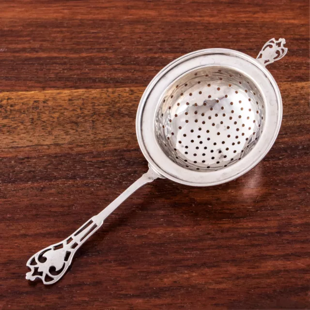 Watson American Art Deco Sterling Silver Tea Strainer Putnam 1920 No Monogram