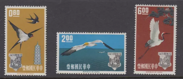 TAIWAN : 1963 Asian-Oceanic Postal Union (Birds) set SG 466-8 MNH