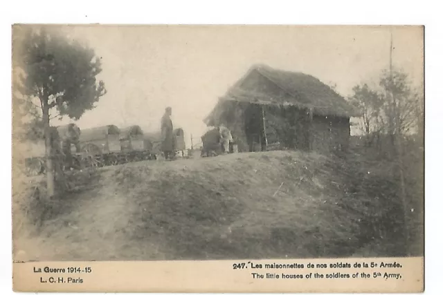 Guerre 1914 ,Ww1 , Les Maisonnettes De Nos Soldats De La 5Eme Armee