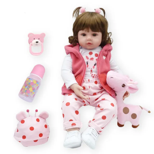 Simulation Soft Silicone Reborn Doll Girl Playmate Toy Newborn Baby Kids Gifts G