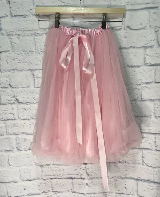 Dancina Girls Size 5-8 Year Old Ballet Dance Tea Pink Tutu Skirt Costume