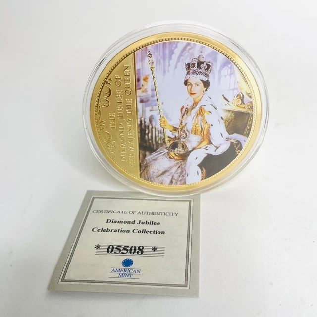 2012 Gold Plated Queen Elizabeth Coronation American Mint #05508 (cn19)