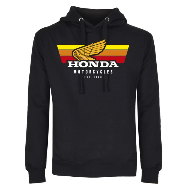 Felpa uomo moto donna maglia Moto Honda Wing Logo Vintage idea regalo