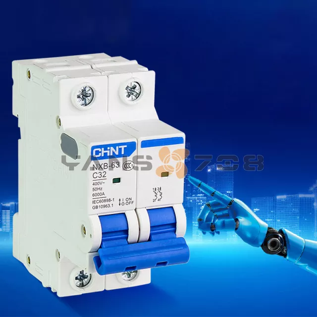 1 pz Interruttore circuito CNT NXB-63 C32 2P 32A Nuovo