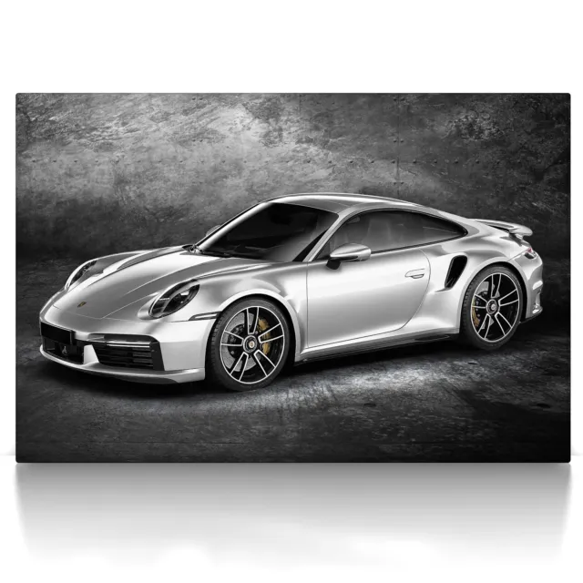 Porsche 911 Turbo S - Poster oder Leinwandbild auf Keilrahmen, Sportwagen Wand