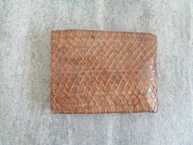 Vintage Genuine Brown Snakeskin Leather Purse Wallet