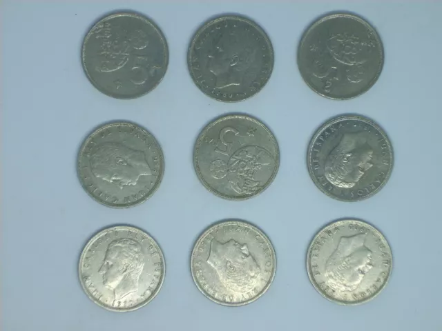 Lote De Monedas De 5 Pesetas De España