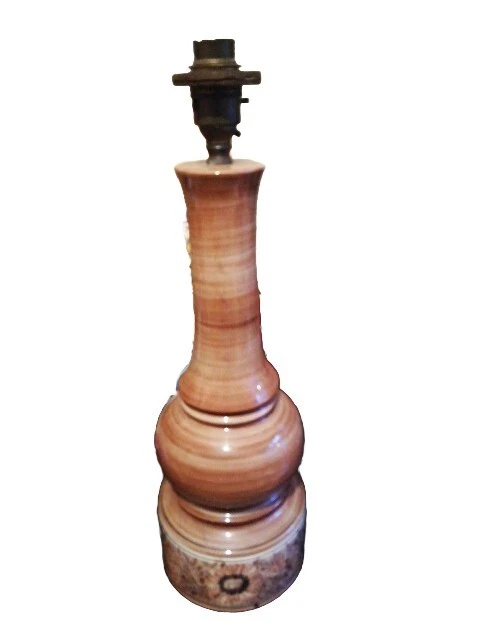Vintage Jersey Pottery Table Lamp Large Studio Pottery