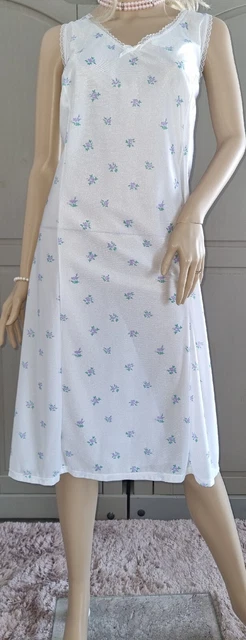 Shapely Donna Bianca Mix Floreale Seta Morbida Poliestere Taglia 30Uk Xxxl 56"