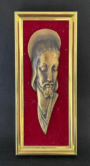 Image Religieuse Vierge Marie En Or Laminé Sur Bois – Fait Main – Italie – 14,5x20 Cm