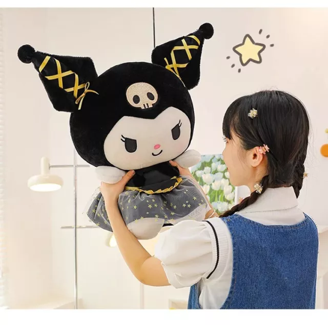 Sanrio Hello Kitty Elegantes Schwarz und Gold Plüschtiere 14" Plüsch Puppe 35cm 3