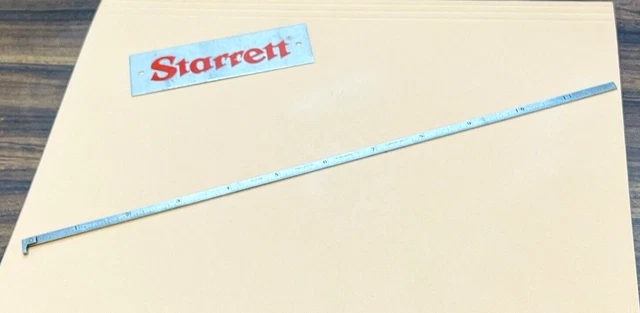 Starrett No.330 12” Long Narrow Single Hook Steel Rule w/Inch Graduations. USA. Starrett No.330 12” Long Narrow Single Hook Steel Rule w/Inch Graduations. USA.