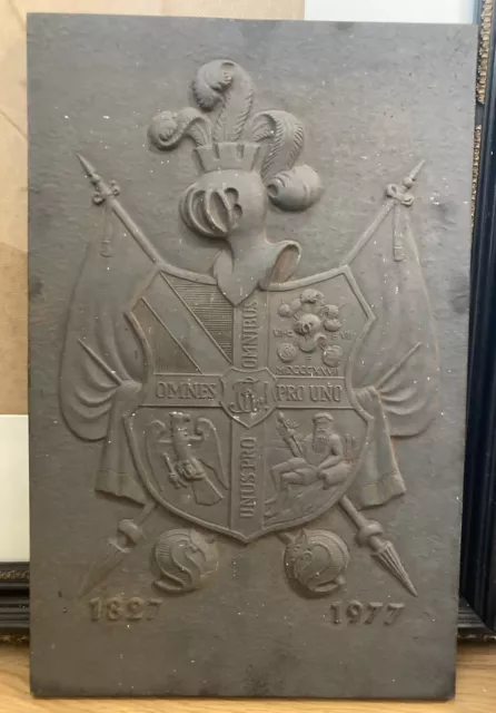 Gusseiserne Ofenplatte CORPS RHENANIA Tübingen (KSCV)