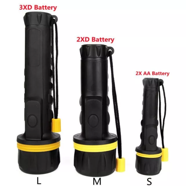 Operated Rubber LED Torches Camping Hand Light Spotlight Flashlight Toch