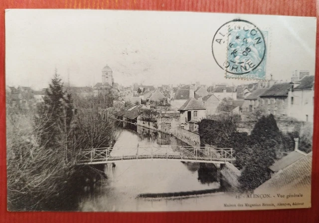 CPA 61 ALENÇON VUE GÉNÉRALE Voyagée 1905 Tbon État
