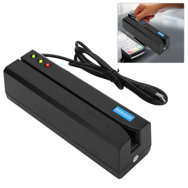 MSR605X Magnetic Strip Card Reader LED Indicator Magstripe Writer 3 Tracks