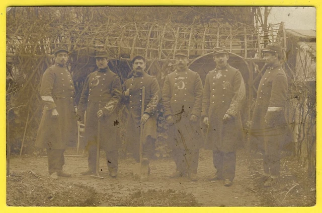 cpa CARTE PHOTO Soldats du 24 ème Régiment Militaires Uniformes