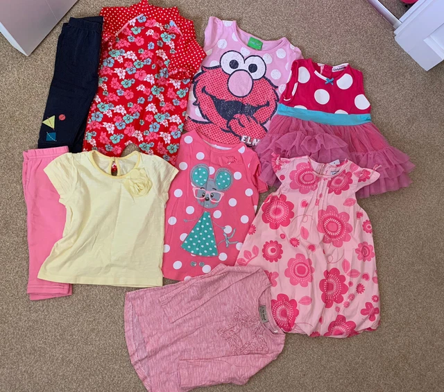 Baby Girls Bundle Tops Leggings Dress Age 9-12 Months Next Mothercare Matalan