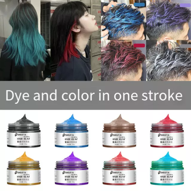 Temporary Hair Color Wax Hair Color Dye Mud Salon Wax Hair Styling Hair Cream