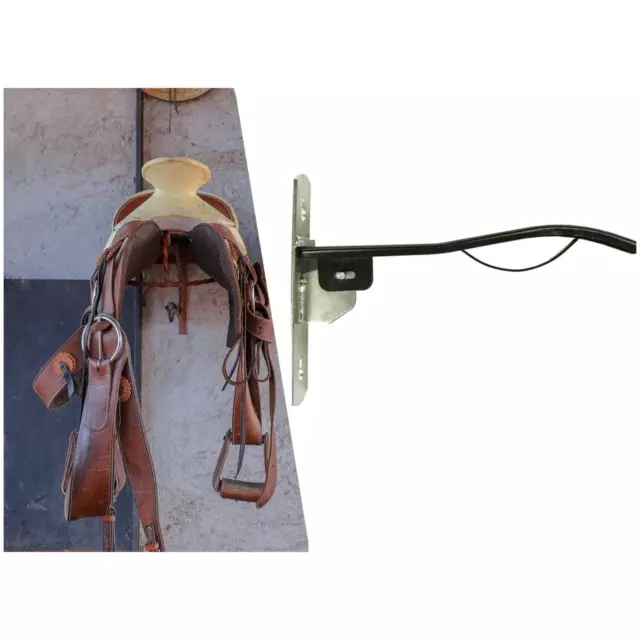 Collapsible Wall Mount Saddle Rack with Integrated Bridle Holder Accessory