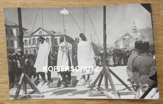 Altes Foto Türkei / Osmanisches Reich / Damaskus / Verurteilte Spione 1. WK