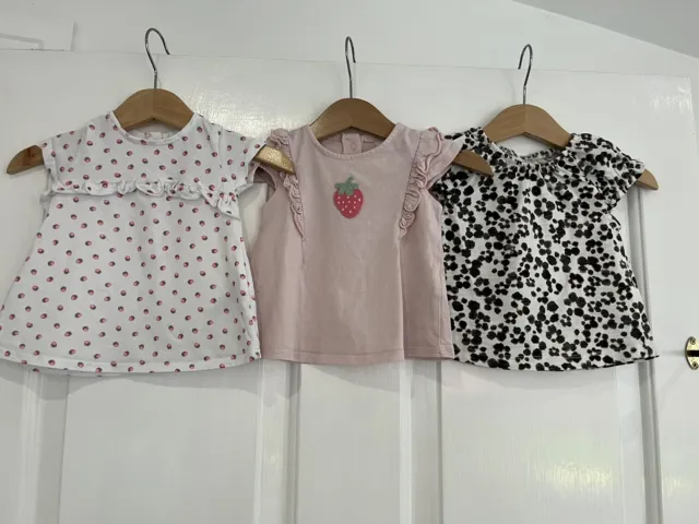 Baby girl bundle of next t-shirts age 0-3 months leopard print