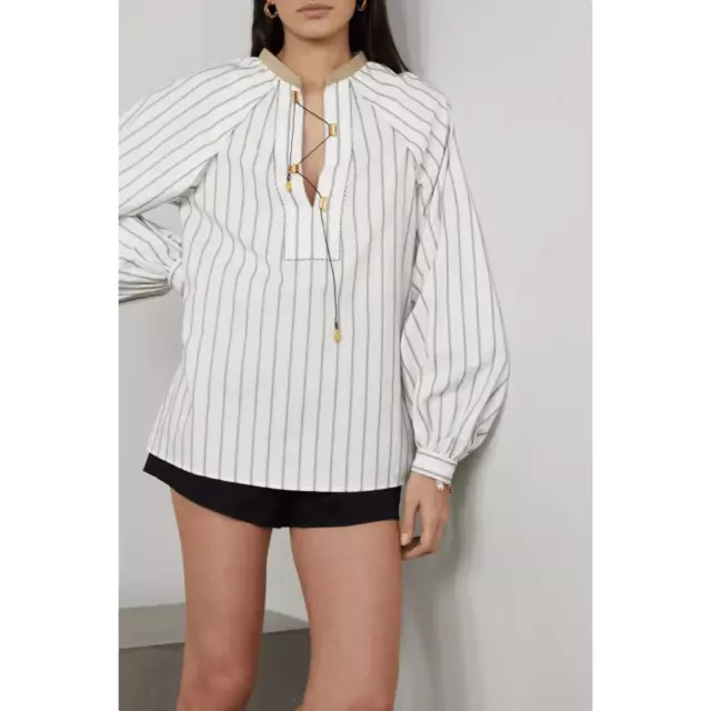 Zeus + Dione Tyche Striped Poplin Blouse