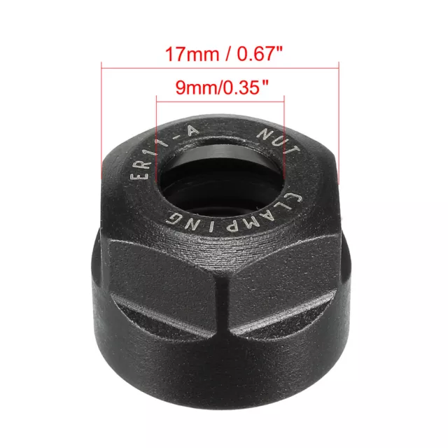 ER11 A Type Collet Clamping Hex Nuts for CNC Milling Chuck Holder Lathe 2 Pcs 2