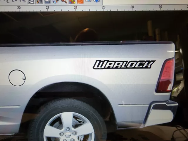 COMPATIBLE WITH RAM Truck WARLOCK side bed Vinyl Decals Graphics Kit . Any year