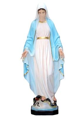 Statue Madonna Immaculate CM 120 IN Fibreglass With Eyes Of Glass