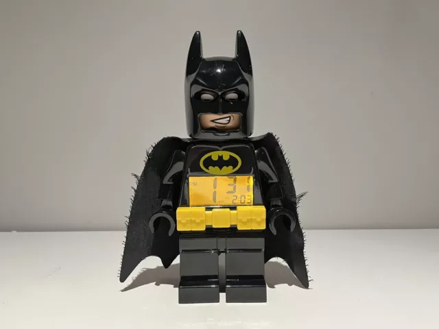 Lego DC Comics Batman large minifig Alarm Clock WORKS GREAT!