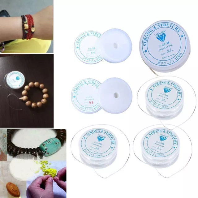 35m Fil Élastique Transparent pour Bracelets 1mm Fil de Perles en Nylon  Élastique Extensible Bijoux pour Bracelet et Artisanat, Suspendre Les  Décorations, Resistant à l'usure : : Cuisine et Maison