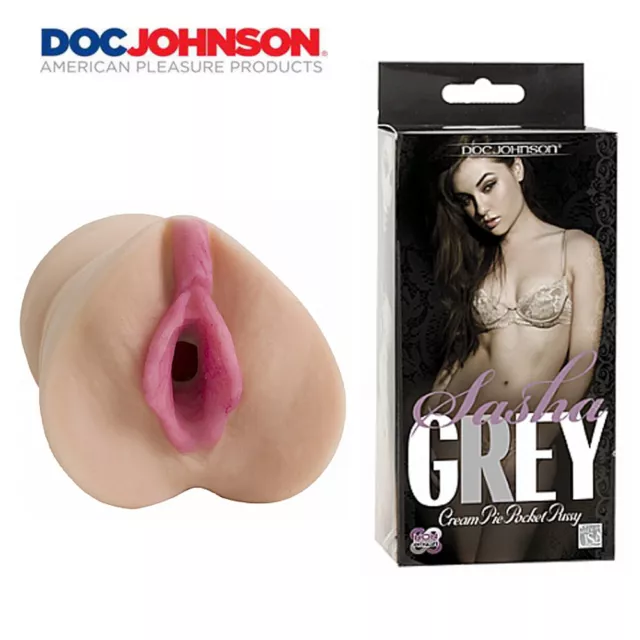 Doc Johnson Pornstar Sasha Grey Cream Pie - Pocket Realistic Masturbator for Men