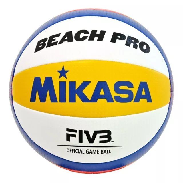 Mikasa Beachvolleyball Beach Classic BV550C Offizieller Spielball weiß blau gelb