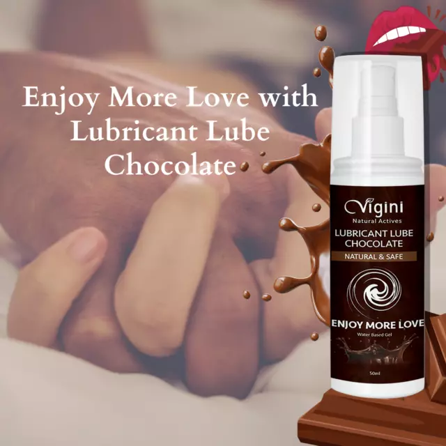 Vigini Gel sexual lubricante a base de agua con sabor a chocolate natural y...