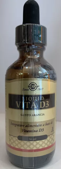 SOLGAR LIQUID VITA D3 56 ml gusto arancia vitamina D3