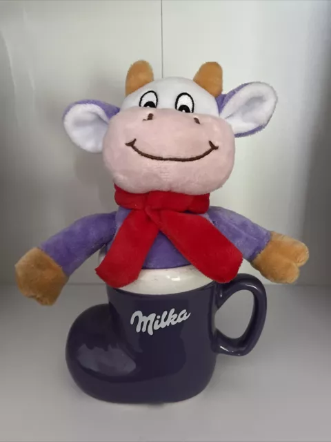 Milka Stiefel Lila Tasse Plüsch Kuh Weihnachten Schokolade NEU