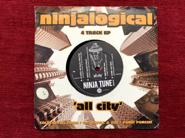 Ninjalogical 4 Track E.P. 7" Vinyl 1996 Ninja Tune JAZEN 701 Coldcut DJ Food
