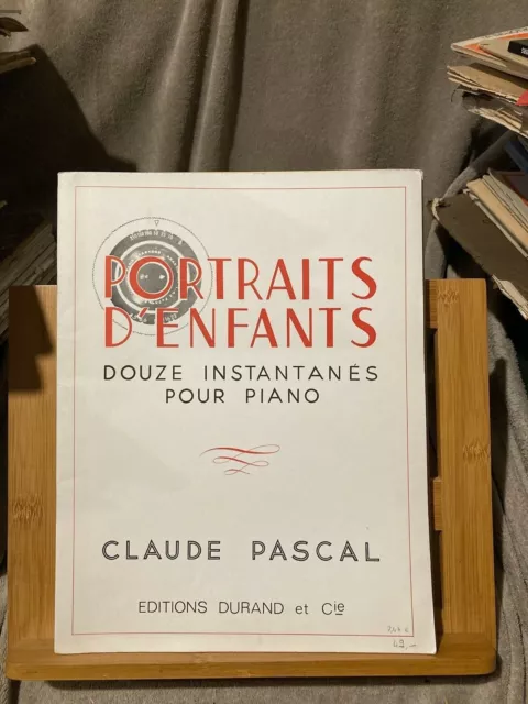 Claude Pascal Portraits d'enfants pour piano partition éditions Durand & Cie