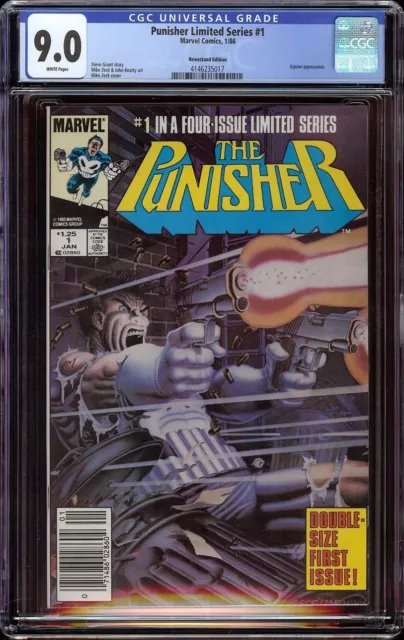 Punisher Limited Series # 1 CGC 9.0 White (Marvel 1986) Newsstand version