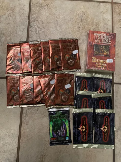 Huge lot Wheel of Time TCG Cards Dragon Reborn sealed Booster Packs Middle Earth